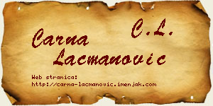 Čarna Lacmanović vizit kartica
